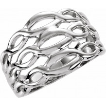 14K White Freeform Ring - 545828309P