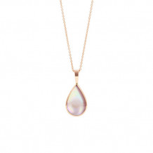 Kabana 14k Rose Gold Mother of Pearl Inlay Pendant