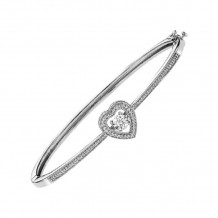 Gems One Silver (SLV 995) Diamond Rhythm Of Love Bangle   - 1/4 ctw - ROL1205-SSSC