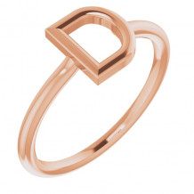 14K Rose Initial D Ring - 51895121P