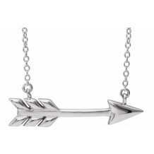 14K White Arrow 16-18 Necklace - 65182960001P