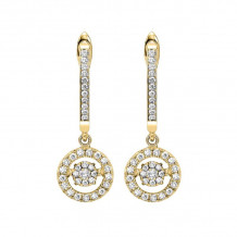 Gems One 10KT Yellow Gold & Diamond Rhythm Of Love Fashion Earrings  - 1/2 ctw - ROL2027-1YC