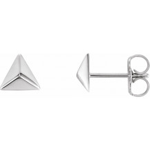 Platinum Pyramid Earrings - 86536603P