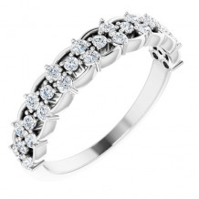 14K White 3/8 CTW Diamond Anniversary Band - 124104600P