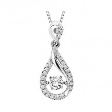 Gems One 10KT White Gold & Diamond Rhythm Of Love Neckwear Pendant  - 1/6 ctw - ROL1197-1WC