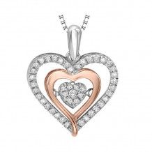 Gems One 10KT Pink Gold & Diamond Rhythm Of Love Neckwear Pendant  - 1/5 ctw - ROL1058-1PSSSC