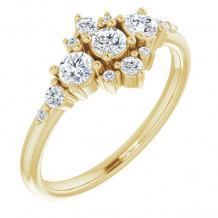 14K Yellow 1/2 CTW Diamond Stackable Ring - 124049605P