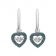 Gems One 14KT White Gold & Diamond Rhythm Of Love Fashion Earrings  - 1/5 ctw - ROL1022-4WBLC