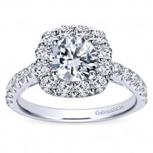 Gabriel & Co. 14k White Gold Contemporary Halo Engagement Ring - ER7480W44JJ