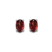 Gems One 14Kt White Gold Garnet (1 Ctw) Earring - EGO64-4W