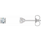 14K White 1/2 CTW Diamond 4-Prong Cocktail-Style Earrings - 297626012P photo