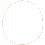 14K Yellow 1/3 CTW Diamond 7-Station 24 Necklace - 68577104P photo