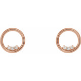 14K Rose 1/6 CTW Diamond Circle Earrings - 86818602P photo 2