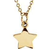 14K Yellow Tiny Poshu00ae Star 16-18 Necklace - 857851001P photo