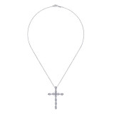 Gabriel & Co. 14k White Gold Faith Diamond Religious Cross Necklace - NK2211W45JJ photo 2