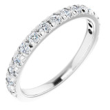 14K White 1/2 CTW Diamond French-Set Anniversary Band - 1238836008P photo