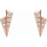 14K Rose 1/6 CTW Diamond Geometric Earrings - 86842602P photo 2