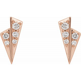 14K Rose 1/6 CTW Diamond Geometric Earrings - 86842602P photo 2