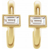14K Yellow 1/5 CTW Diamond J-Hoop Earrings - 87081601P photo 2