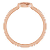 14K Rose Initial O Ring - 51895187P photo 2