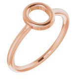 14K Rose Initial O Ring - 51895187P photo