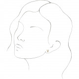14K Yellow Single Initial V Earring - 86800228P photo 2
