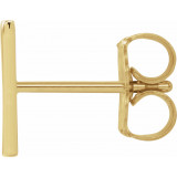 14K Yellow Single Initial V Earring - 86800228P photo 3