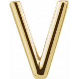 14K Yellow Single Initial V Earring - 86800228P photo