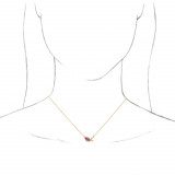 14K Yellow Pink Sapphire & 1/6 CTW Diamond 18 Necklace - 86854626P photo 3