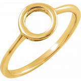 14K Yellow 8 mm Circle Ring - 651816100P photo