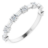 14K White 1/2 CTW Diamond Anniversary Band - 123621600P photo