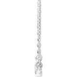 14K White 1/8 CTW Diamond French-Set Bar 18 Necklace - 86969705P photo 2