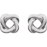 14K White 7x7 mm Knot Earrings - 861701000P photo 4