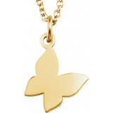 14K Yellow Tiny Poshu00ae Butterfly 16-18 Necklace - 857901001P photo