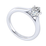 Gabriel & Co 14K White Gold Michelle Solitaire Diamond Engagement Ring - ER6685P4W4JJJ photo 3