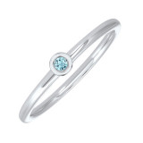 Gems One 10Kt White Gold Aquamarine (1/20 Ctw) Ring - RG73462-1WNA photo