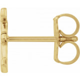 14K Yellow Single Initial E Earring - 86800126P photo 2