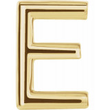 14K Yellow Single Initial E Earring - 86800126P photo