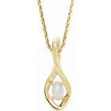 14K Yellow Freeform Opal 16-18 Necklace - 8658460001P photo