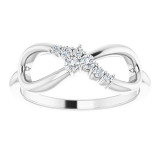 14K White 1/8 CTW Diamond Infinity-Inspired Ring - 123779600P photo 3