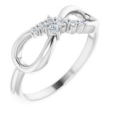 14K White 1/8 CTW Diamond Infinity-Inspired Ring - 123779600P photo