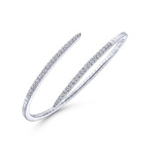 Gabriel & Co. 14k White Gold Demure Diamond Bangle Bracelet - BG4227-65W45JJ photo 2