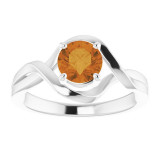 14K White Citrine Ring - 7184060011P photo 3