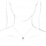 14K White Onyx Cabochon Pyramid 16-18 Necklace - 86863620P photo 3