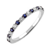 Gems One 10Kt White Gold Diamond (1/5Ctw) & Sapphire (1/5 Ctw) Ring - RG85336-1WCS photo