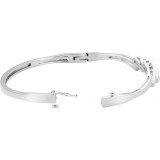 14K White Hinged Bangle Bracelet - BRC253883P photo 2