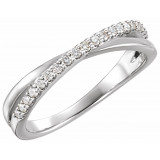 Platinum 1/5 CTW Diamond Criss-Cross Ring - 1227736003P photo