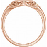 14K Rose 13x9 mm Oval Signet Ring - 51659103P photo 2