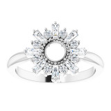 14K White 3/8 CTW Diamond Circle Ring - 123751600P photo 3