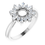 14K White 3/8 CTW Diamond Circle Ring - 123751600P photo
